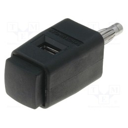 1 pcs x SCHu00dcTZINGER - SDK 502 / SW - Laboratory clamp, black, 70VDC, 16A, screw, nickel, polyamide