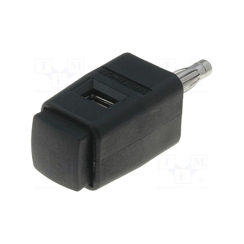 1 pcs x SCHu00dcTZINGER - SDK 502 / SW - Laboratory clamp, black, 70VDC, 16A, screw, nickel, polyamide