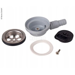 Drain for the camper sink with siphon can