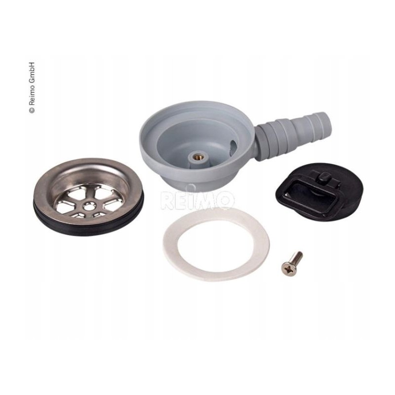 Drain for the camper sink with siphon can