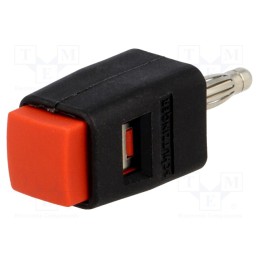 1 pcs x SCHu00dcTZINGER - SDK 502 / RT - Laboratory clamp, red, 70VDC, 16A, screw, nickel, polyamide, L: 48mm