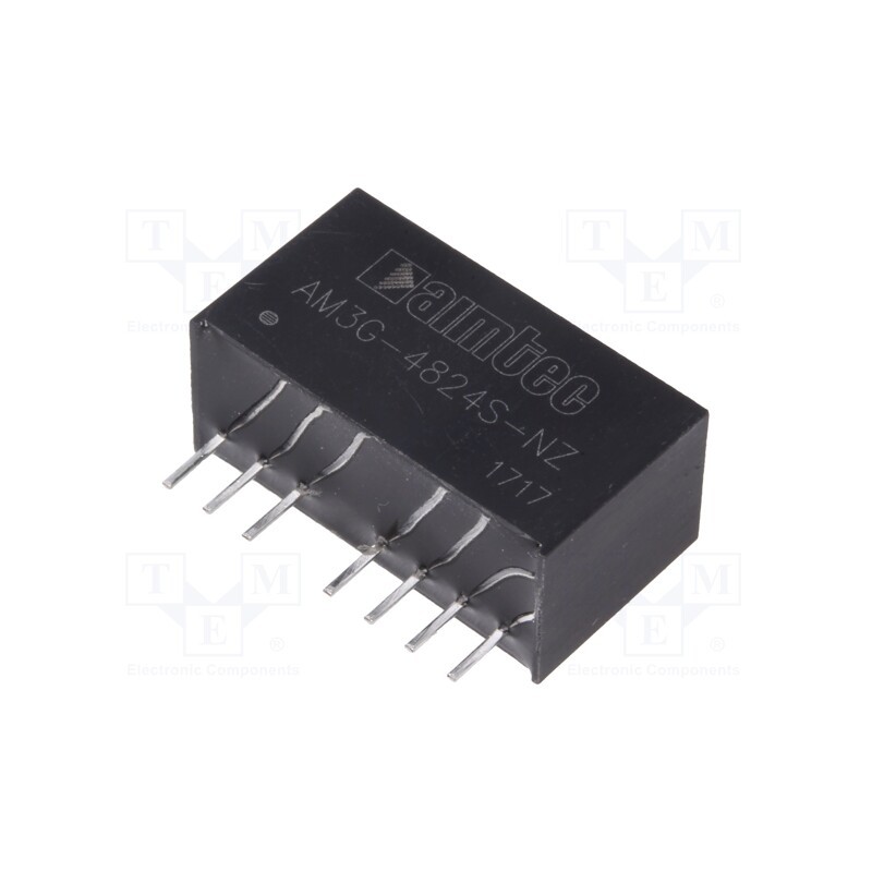 1 pcs x AIMTEC - AM3G-4824S-NZ - Converter: DC/DC, 3W, Uin: 36÷75V, Uout: 24VDC, Iout: 125mA, SIP8