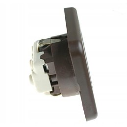 Internal electrical socket 230v 6x6 cm brown