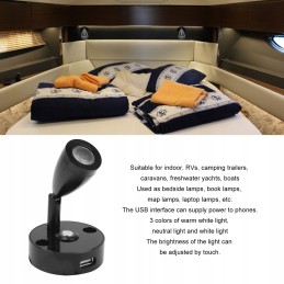 LED lamp 2 flux camper camping trailer 12 24