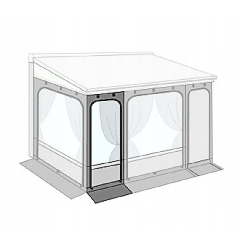 Front wall panel for awning 200cm f45 zip