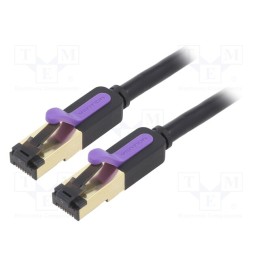 1 pcs x VENTION - ICDBF - Patch cord, S/FTP, 7, stranded, OFC, PVC, black, 1m, 28AWG