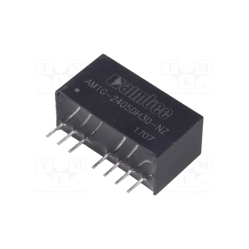 1 pcs x AIMTEC - AM1G-2405DH30-NZ - Converter: DC/DC, 1W, Uin: 18÷36V, Uout: 5VDC, Uout2: -5VDC, SIP8