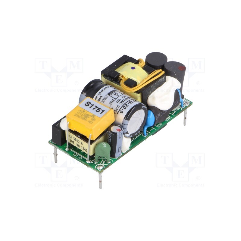 1 pcs x MEAN WELL - MFM-20-5 - Converter: AC/DC, 20W, 80÷264VAC, 5VDC, Iout: 4A, OUT: 1, 85%, PCB