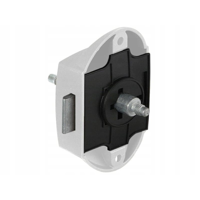 White double-sided pushlock trailer door lock