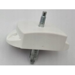 White double-sided pushlock trailer door lock