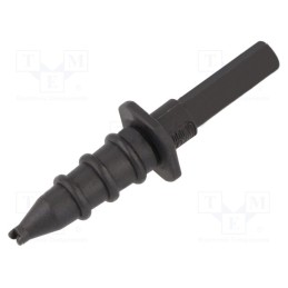 1 pcs x SCHu00dcTZINGER - SPS 7134 NI / SW - Probe tip, 5A, black, Socket size: 4mm, Plating: nickel plated