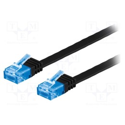 1 pcs x Goobay - 96301 - Patch cord, U/UTP, 6a, stranded, Cu, PVC, black, 0.5m, 32AWG