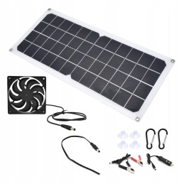 10W photovoltaic panel with a set of fans