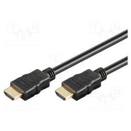 1 pcs x Goobay - 69122 - Cable, HDMI 1.4, HDMI plug,both sides, Len: 0.5m, black, Core: CCS
