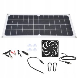 10W photovoltaic panel with a set of fans