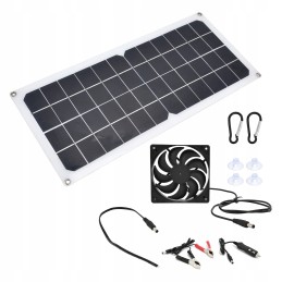 10W photovoltaic panel with a set of fans