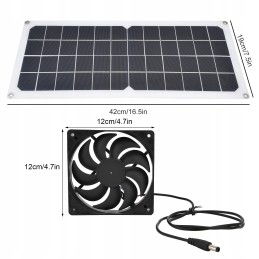 10W photovoltaic panel with a set of fans