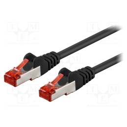 1 pcs x Goobay - 95458 - Patch cord, S/FTP, 6, stranded, CCA, PVC, black, 0.25m, 27AWG