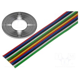 1 m x BQ CABLE - TLWY12/0.50 - Wire: ribbon, 12x0.5mm2, stranded, Cu, unshielded, PVC, 500V, 50m