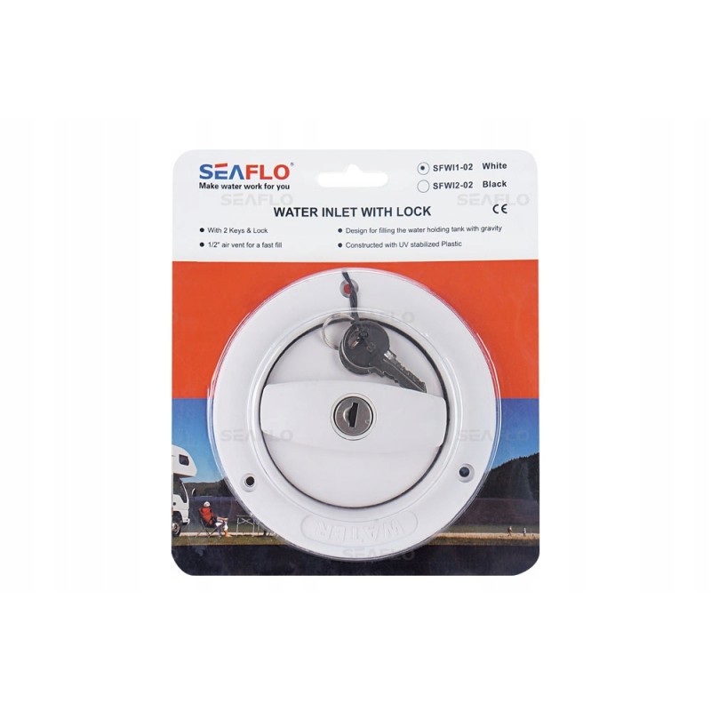 Lockable water filler for a motorhome yacht