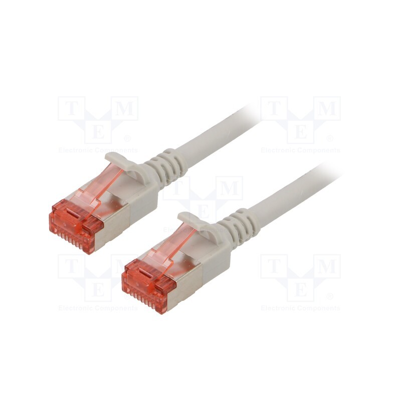 1 pcs x DIGITUS - DK-1624-010S - Patch cord, U/FTP, 6, stranded, Cu, LSZH, grey, 1m, 28AWG, shielded