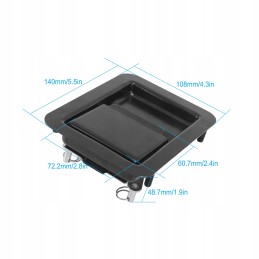 Door lock, camper trailer handle, black