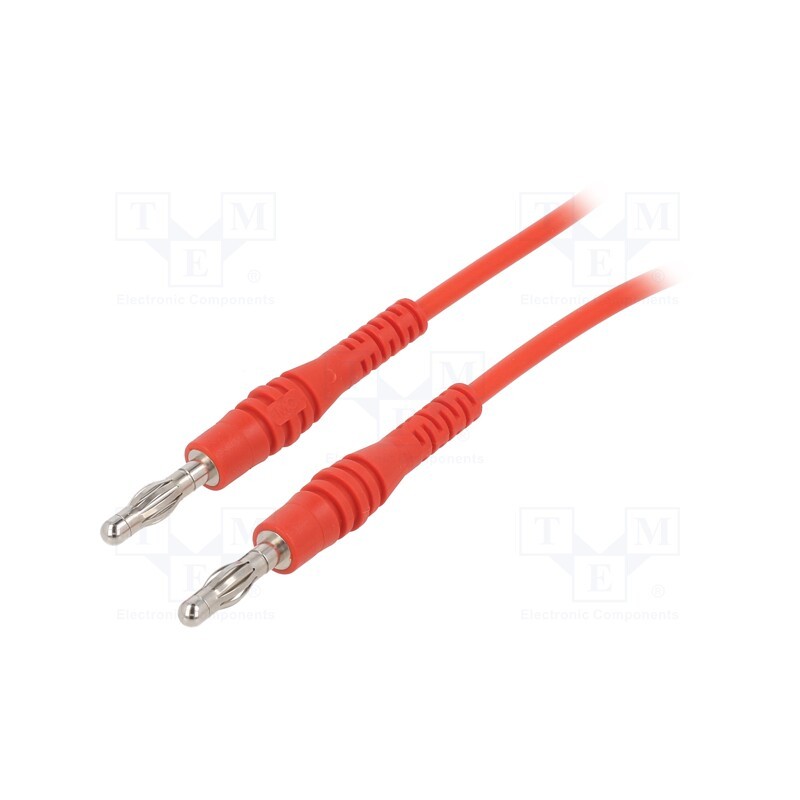 1 pcs x STu00c4UBLI - 64.9289-20022 - Test lead, 60VDC, 30VAC, 15A, banana plug 4mm,both sides, Len: 2m