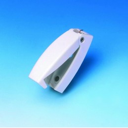 White plastic door lock