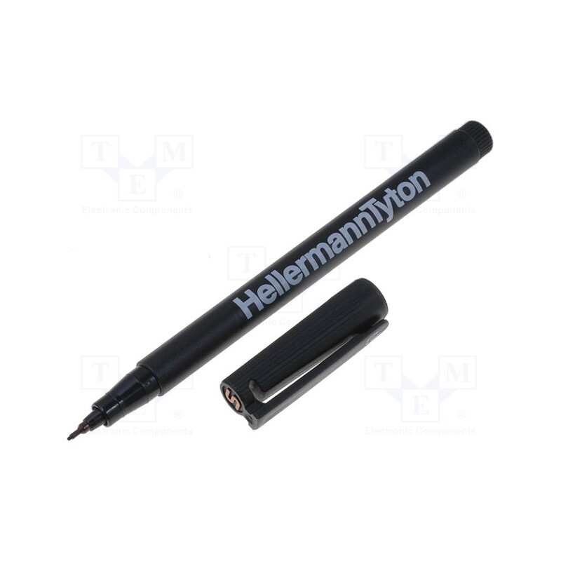 1 pcs x HELLERMANNTYTON - 500-50820 - Pen, black, Resistance to: UV rays,water