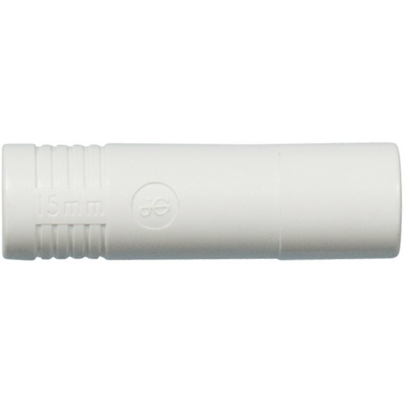 Straight water connection, 15 mm sealing plug