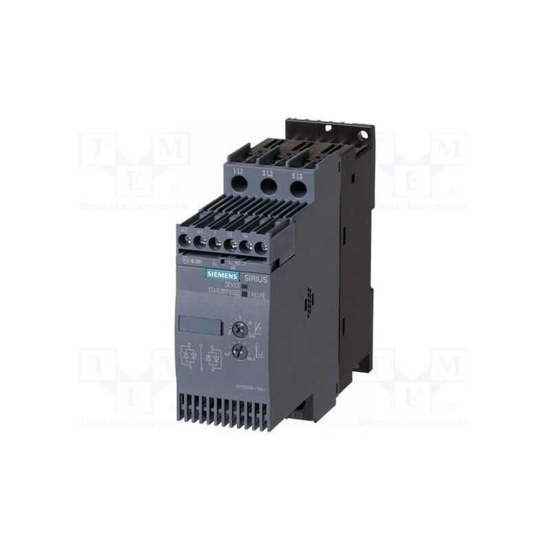 1 pcs x SIEMENS - 3RW3026-1BB14 - Module: soft-start, Usup: 200÷480VAC, Series: S0, 11kW, 0÷20/0÷20s