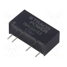 1 pcs x TRACO POWER - TMV 2415S - Converter: DC/DC, 1W, Uin: 21.6÷26.4V, Uout: 15VDC, Iout: 65mA, SIP7