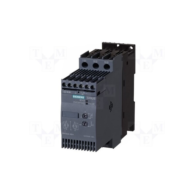 1 pcs x SIEMENS - 3RW3027-1BB14 - Module: soft-start, Usup: 200÷480VAC, Series: S0, 15kW, 0÷20/0÷20s