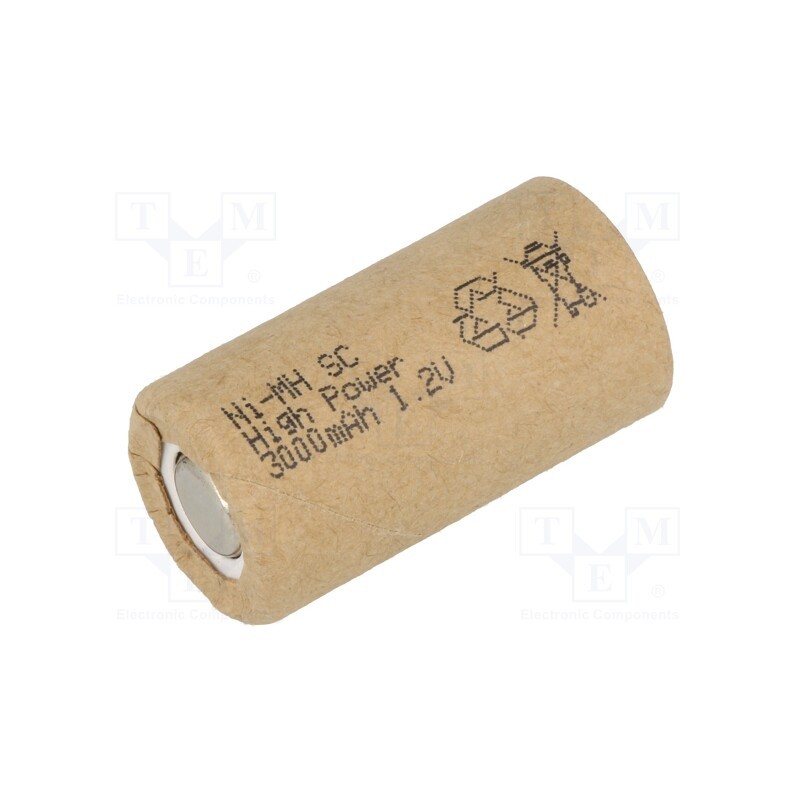 1 pcs x JJJ - JJJ BATTERY SC300HP SC - Re-battery: Ni-MH, SubC, 1.2V, 3000mAh, Ø22x42mm