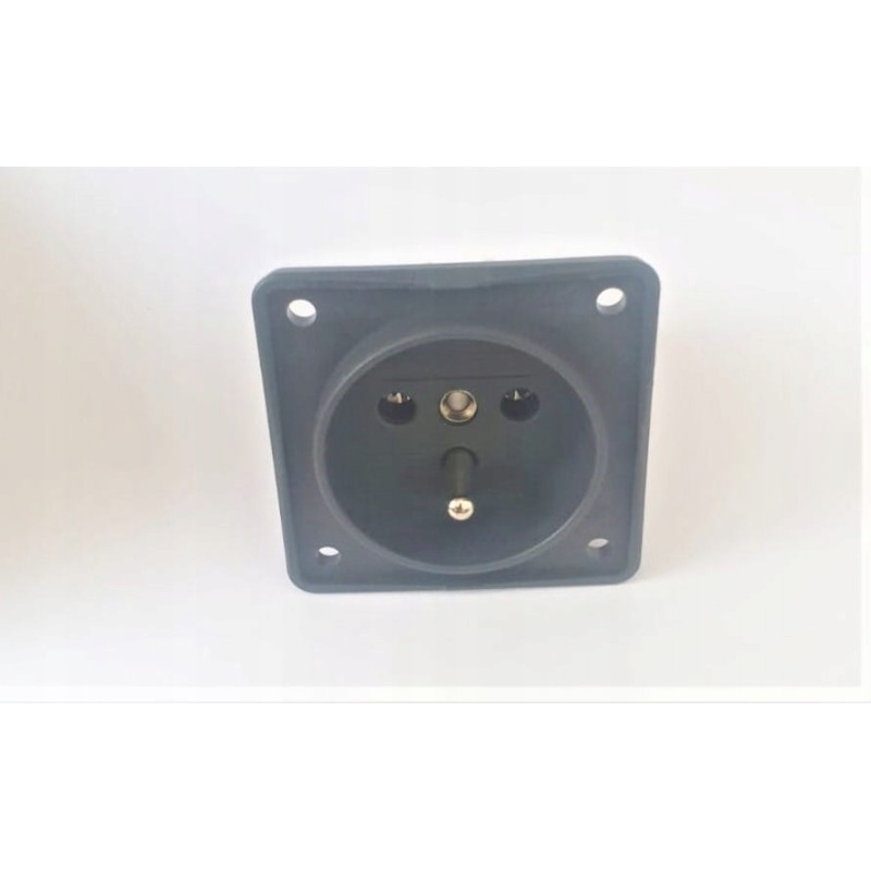 Power socket grounding Berker anthracite