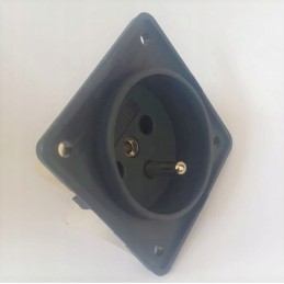 Power socket grounding Berker anthracite