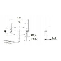 Orange side marker lamp Jokon LED 10044mm