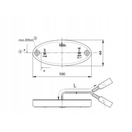 Orange side marker lamp Jokon LED 10044mm