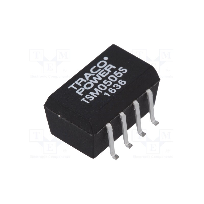 1 pcs x TRACO POWER - TSM 0505S - Converter: DC/DC, 1W, Uin: 4.5÷5.5V, Uout: 5VDC, Iout: 200mA, SMD