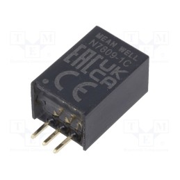 1 pcs x MEAN WELL - N7809-1C - Converter: DC/DC, Uin: 13÷36V, Uout: 9VDC, Iout: 0÷1000mA, SMD, THT
