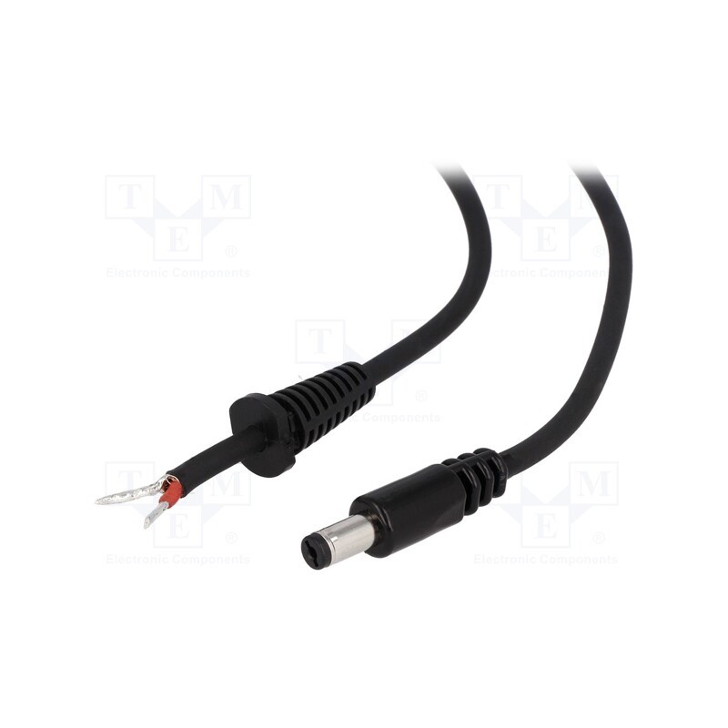 1 pcs x BQ CABLE - DC.CAB.1810.0150 - Cable, 2x1mm2, wires,DC 5,5/1,7 plug, straight, black, 1.5m