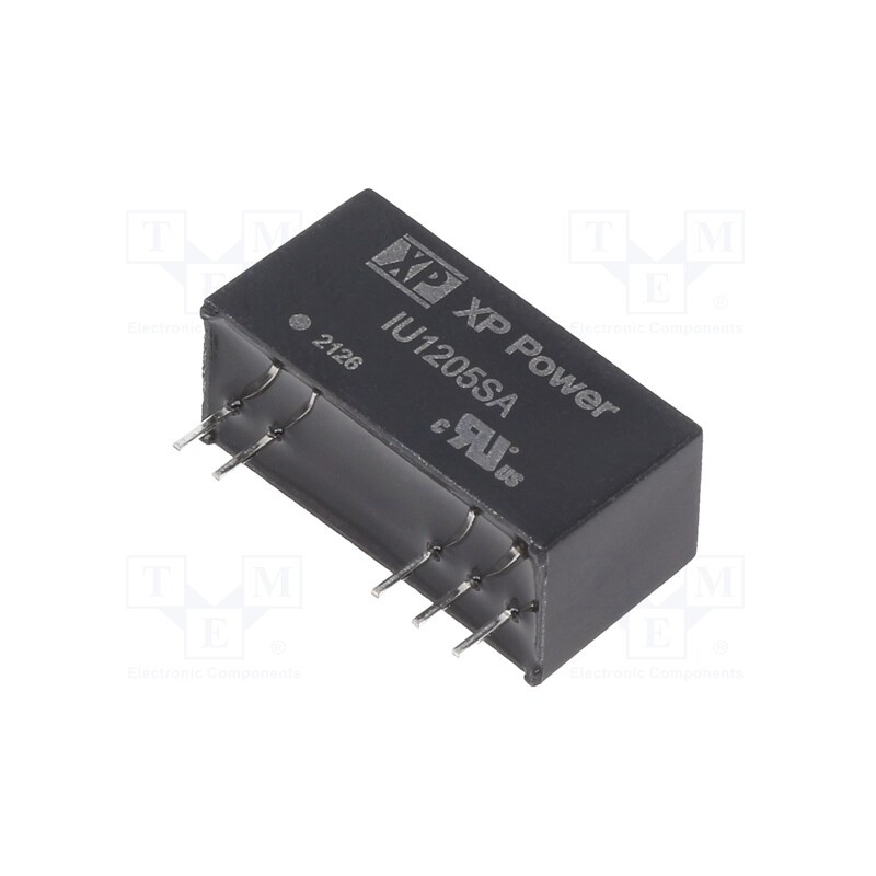 1 pcs x XP POWER - IU1205SA - Converter: DC/DC, 2W, Uin: 9÷18V, Uout: 5VDC, Iout: 400mA, SIP, 650kHz