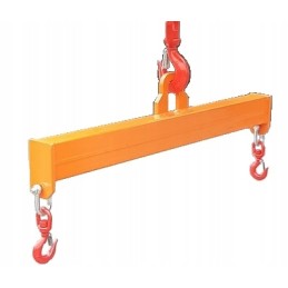 A forklift traverse suspended with slings