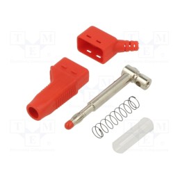 1 pcs x STu00c4UBLI - 64.9325-22 - Plug, 4mm banana, 19A, 30VAC, 60VDC, red, 1mm2, on cable