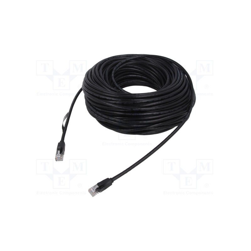 1 pcs x VENTION - IBEBN - Patch cord, U/UTP, 6, stranded, CCA, PVC, black, 15m, 26AWG