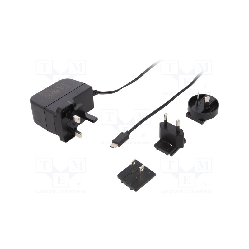 1 pcs x OKDO - T7715DV - Power supply: switched-mode, plug, 5VDC, 3A, 15W, Plug: EU, 81.97%
