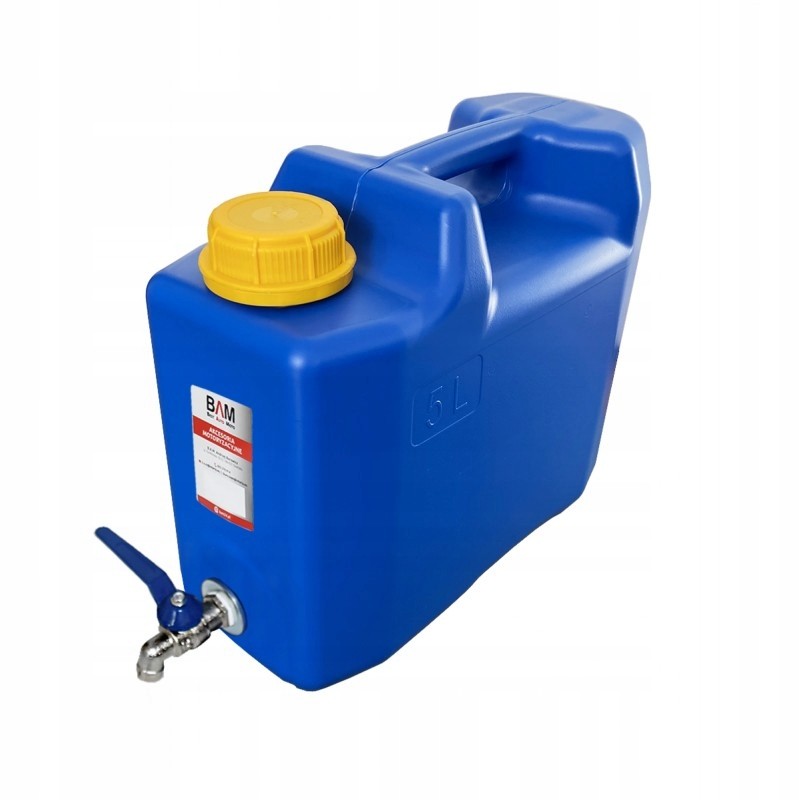 Water bank canister with tap, 5 liters