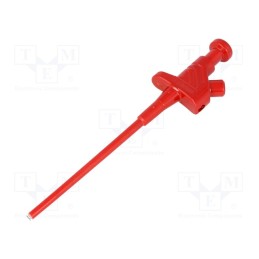 1 pcs x HIRSCHMANN T&M - KLEPS 30 RT - Clip-on probe, pincers type, 60VDC, red, 4mm, Overall len: 158mm