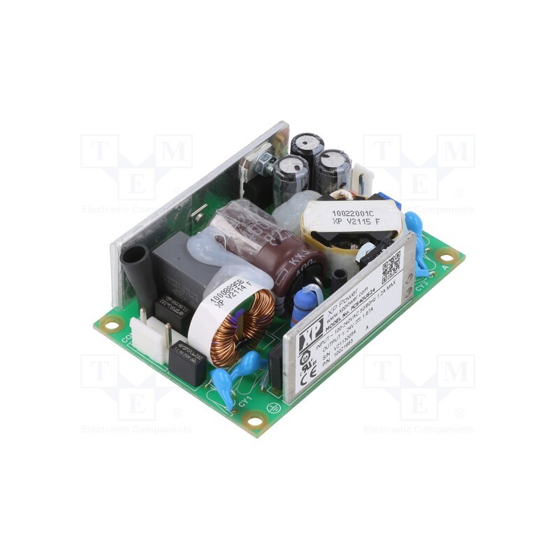 1 pcs x XP POWER - FCS40US24 - Power supply: switched-mode, open, 40W, 80÷264VAC, OUT: 1, 24VDC