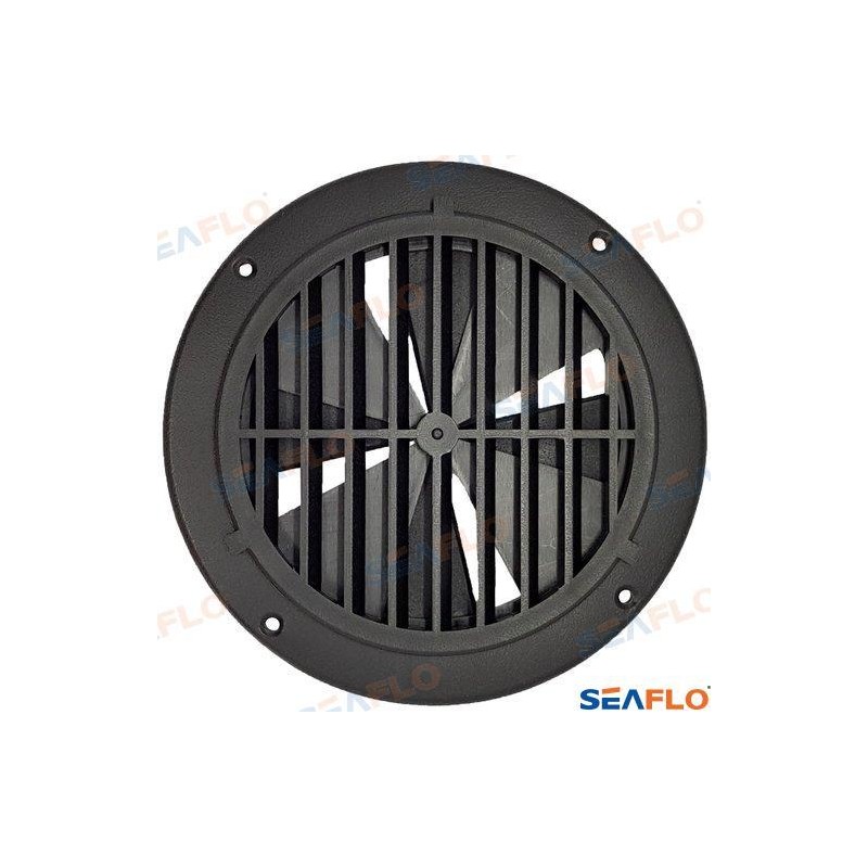 Round ventilation grille 164 mm, black